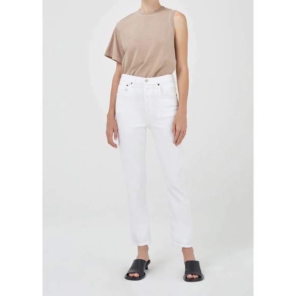 Agolde Riley Crop Jean in Whip - Picture 1 of 8